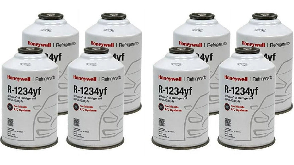 Honeywell R-1234yf Refrigerant – 8 Cans (8oz Each), Genuine – Made in USA