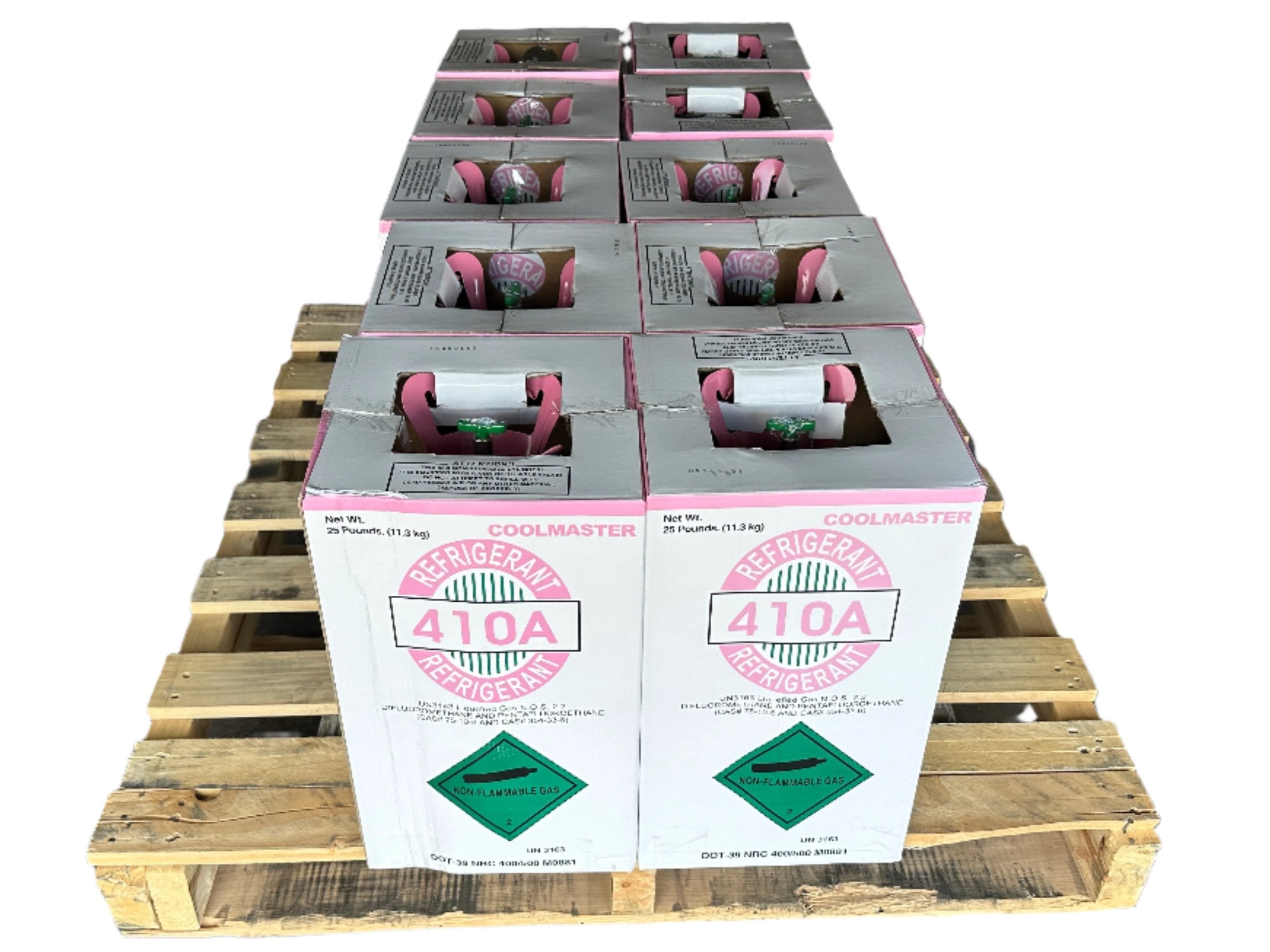 Pack of 10 × 25lb R-410A Refrigerant