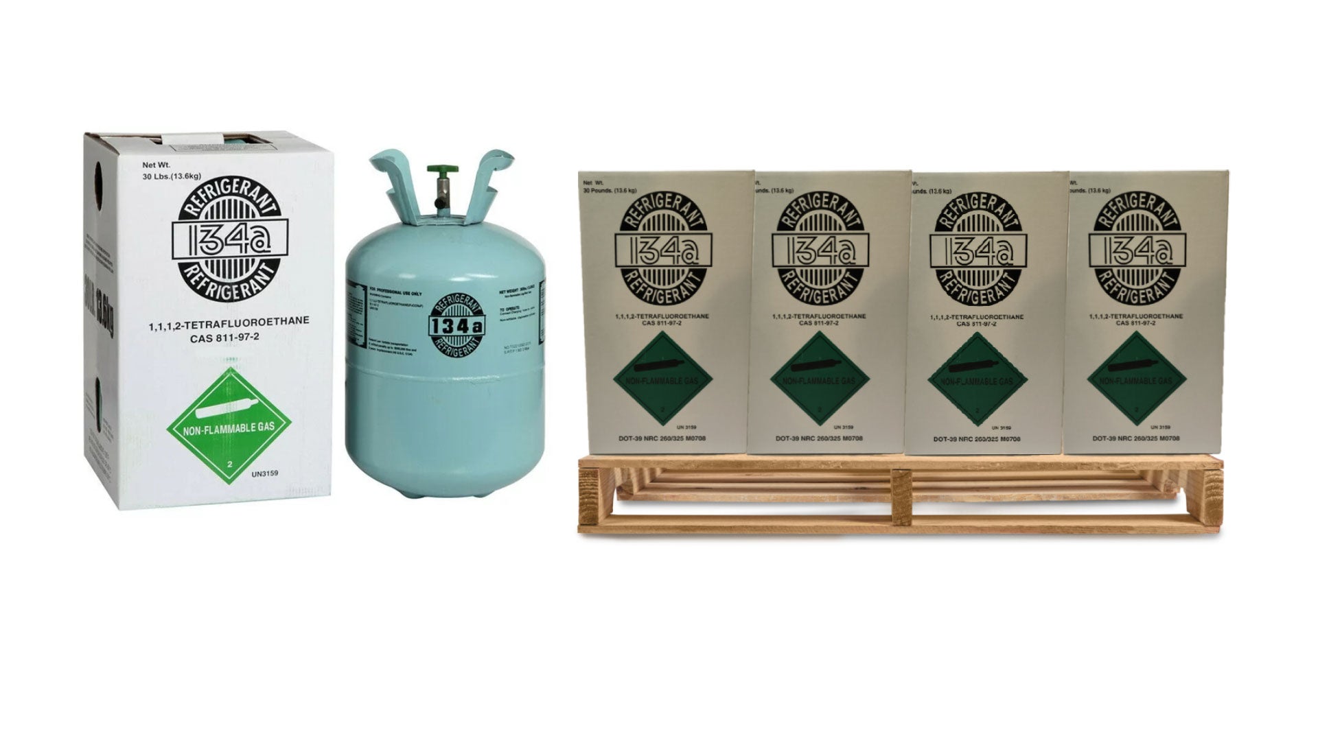Bulk Pack – 10 × 30lb R-134a Automotive Refrigerant