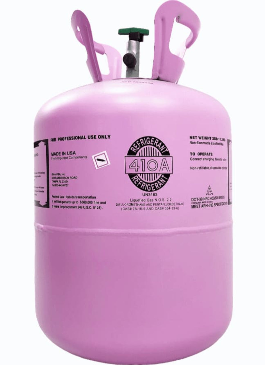 25lb R-410A Refrigerant, Virgin Sealed – Made in USA