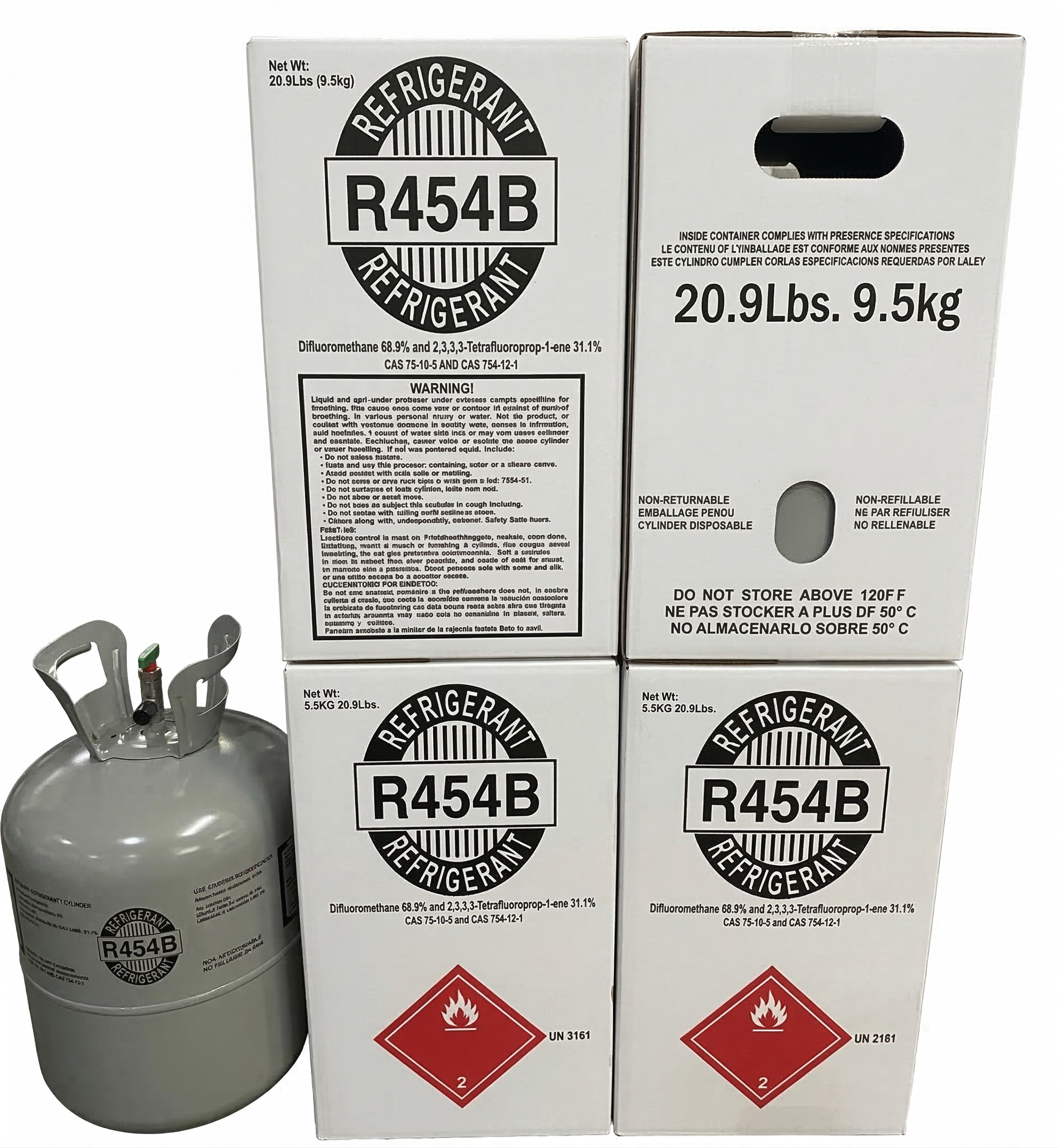 R454B Refrigerant 22 Lbs - Factory Sealed